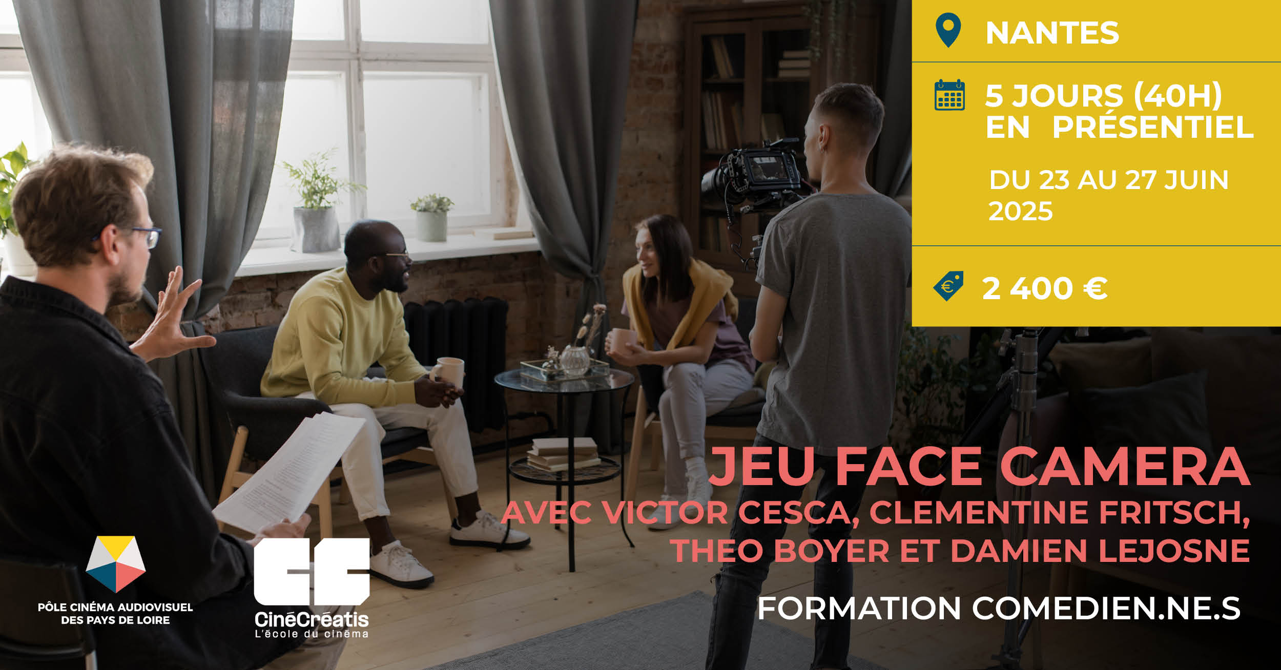 FORMATION COMEDIEN·NE·S – Jeu Face Caméra