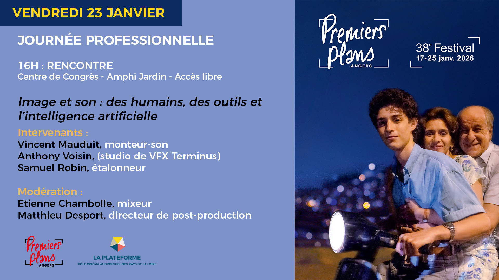 PREMIERS PLANS : TABLE RONDE - Image et son : des humains, des outils et l’intelligence artificielle